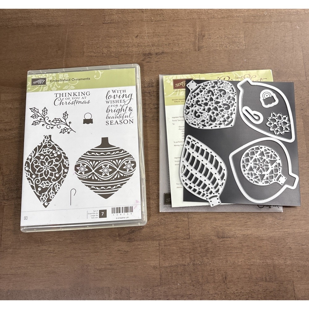Stampin' Up! Embellished Ornaments Stamps & Delicate Ornament Dies